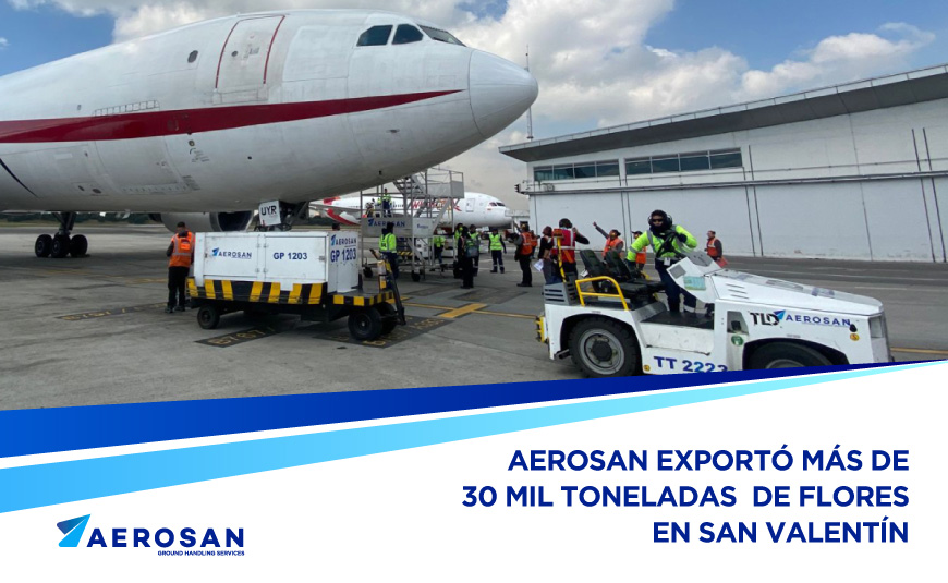 Aerosan exportó más de 30 mil toneladas  de flores en San Valentín